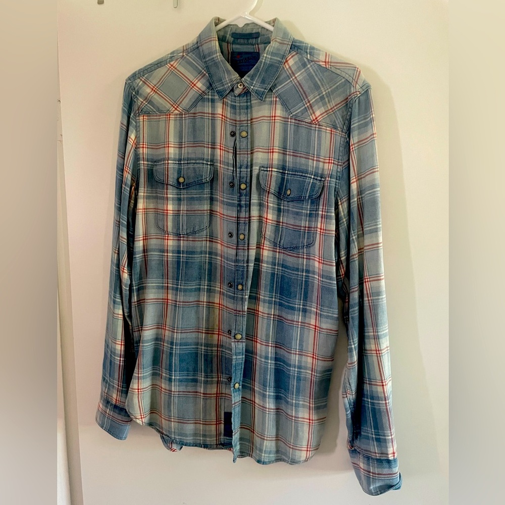Lucky Brand Indigo Western Long Sleeve Shirt